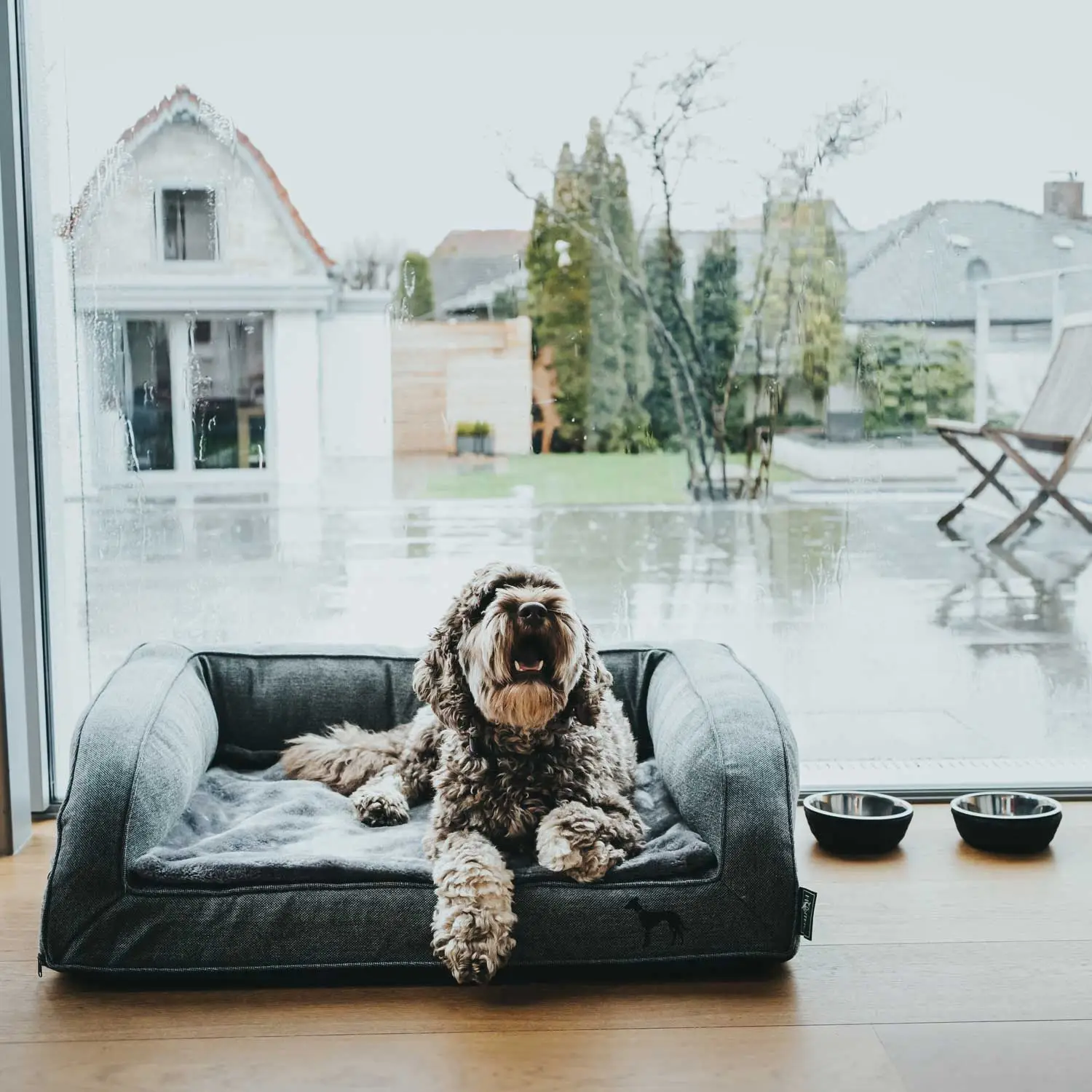 Hunter ortopædisk hundesofa Livingston Large 100 x 80 cm Antracit